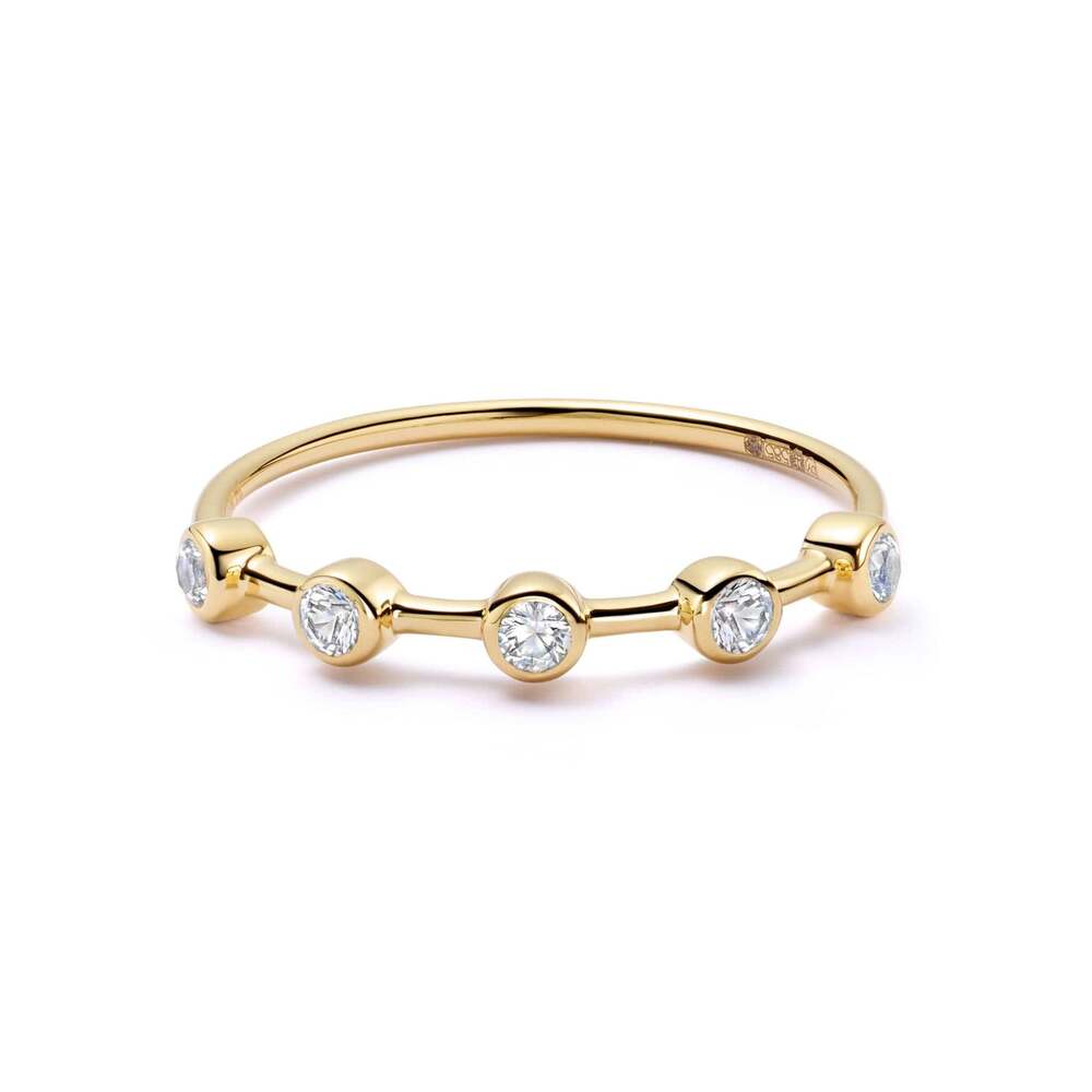 Daisy London Gold Estee Lalonde Fine Round Sapphire Ring
