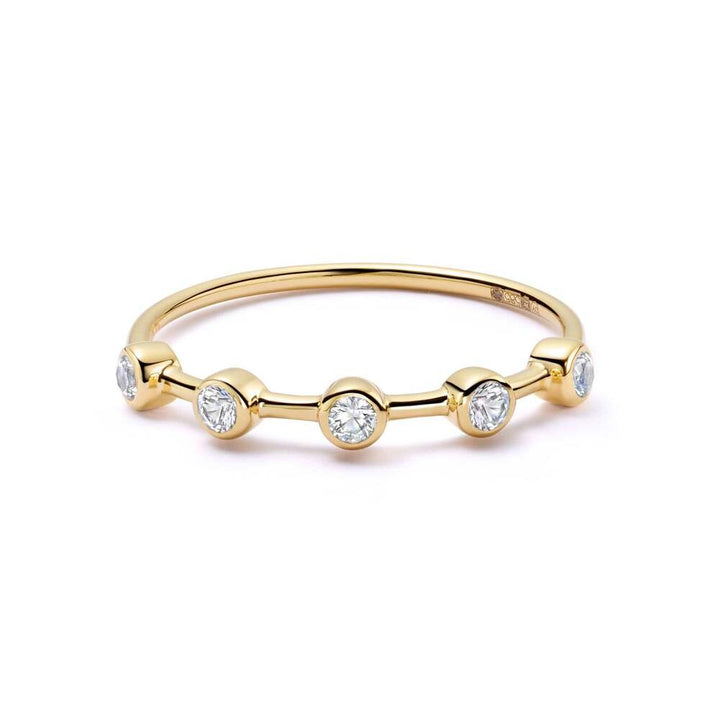 Daisy London Gold Estee Lalonde Fine Round Sapphire Ring