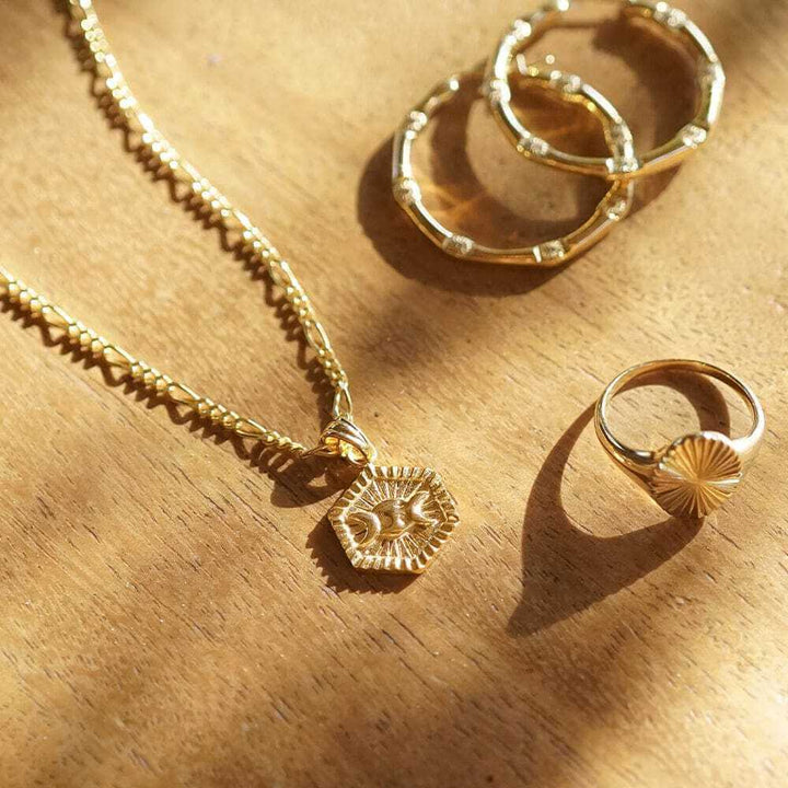 Daisy London Gold Estee Lalonde Goddess Hexagonal Necklace - MococoDaisy London2ELN17_GPNecklaces