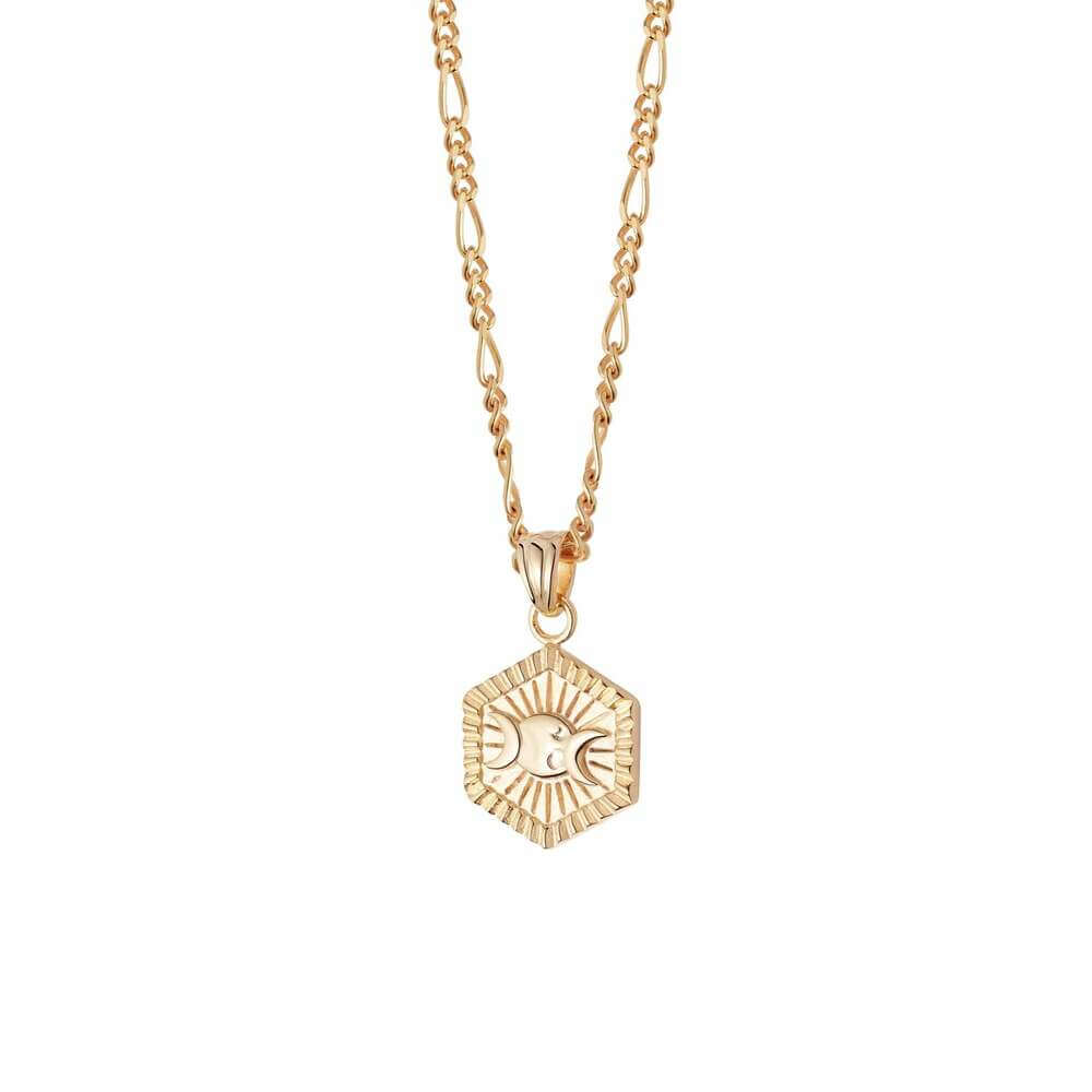 Daisy London Gold Estee Lalonde Goddess Hexagonal Necklace - MococoDaisy London2ELN17_GPNecklaces