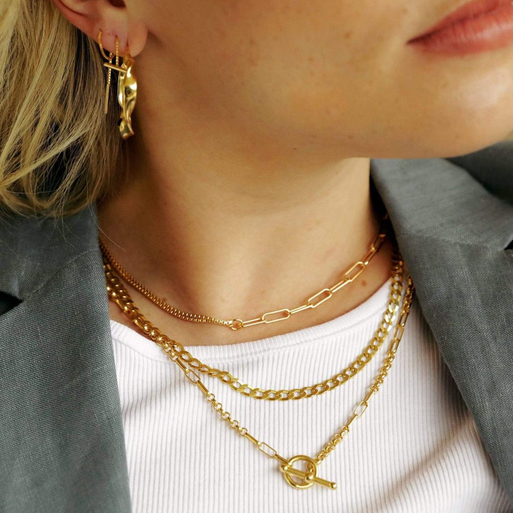 Daisy London Gold Estee Lalonde Interlock Chain Necklace - MococoDaisy London3ELN29_GPNecklaces