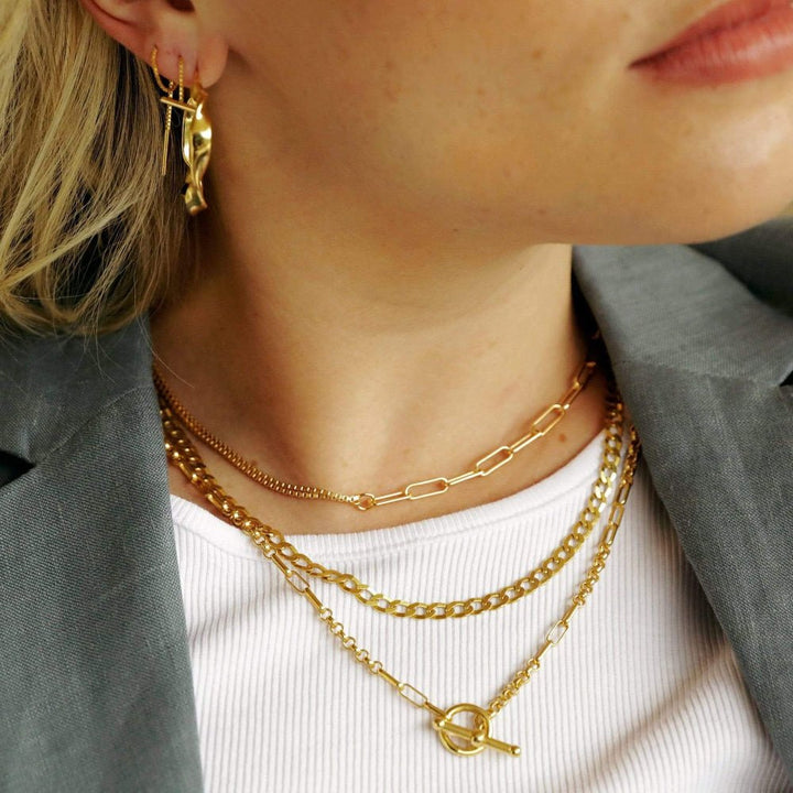 Daisy London Gold Estee Lalonde Interlock Chain Necklace - MococoDaisy London3ELN29_GPNecklaces