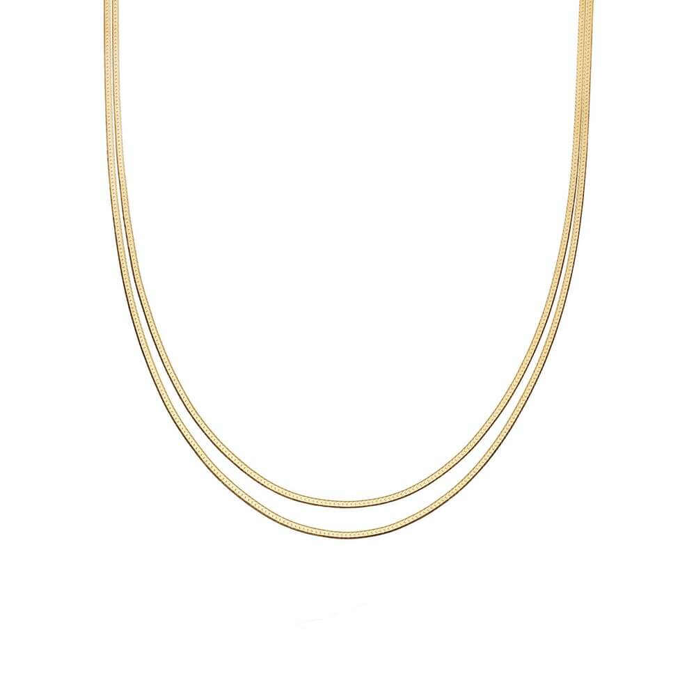 Daisy London Gold Estee Lalonde Parallel Snake Chain Necklace - MococoDaisy London3ELN26_GPNecklaces
