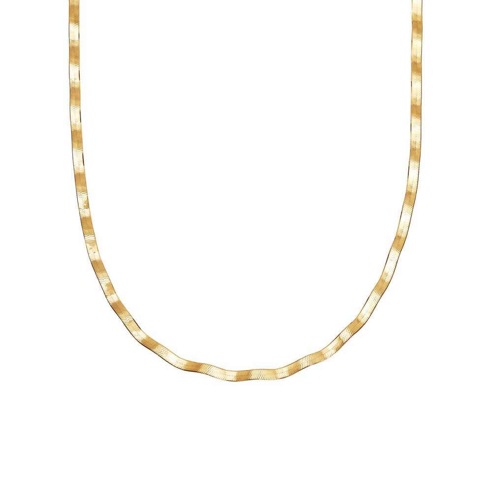 Daisy London Gold Estee Lalonde Wavy Snake Chain Necklace - MococoDaisy London3ELN27_GPNecklaces