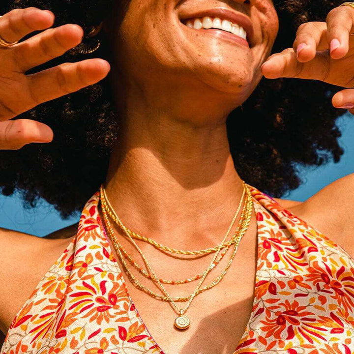 Daisy London Gold Fine Figaro Chain Necklace - MococoDaisy LondonFCSL_GPNecklaces