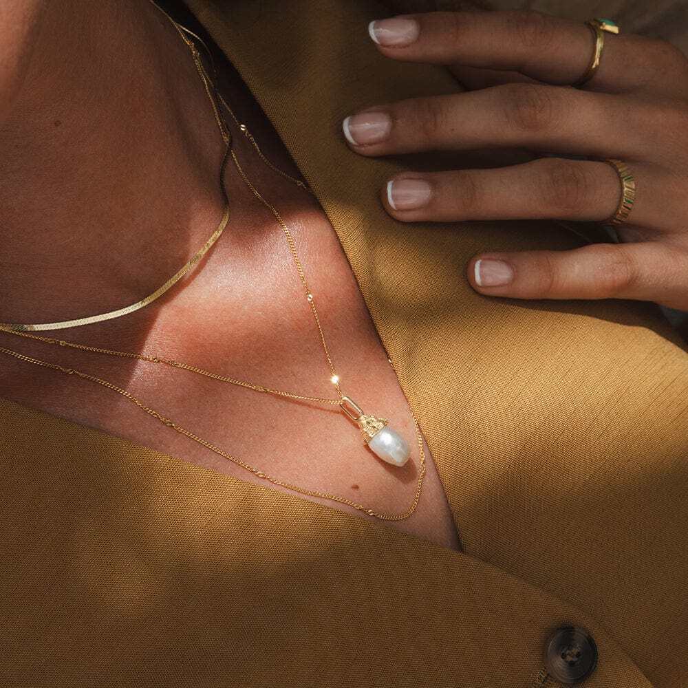Daisy London Gold Fine Pearl Necklace Layering Set - MococoDaisy LondonGSET125_GPJewellery Sets