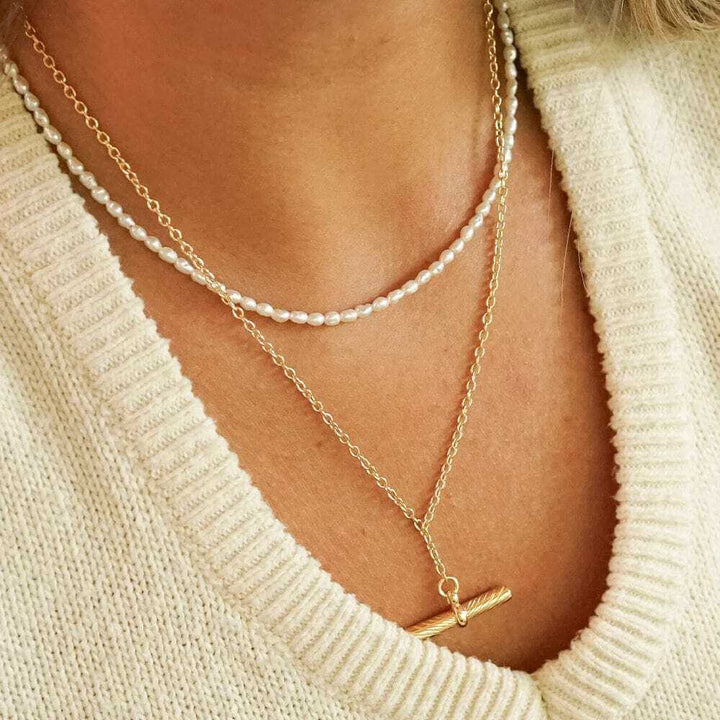 Daisy London Gold Freshwater Seed Pearl Necklace - MococoDaisy LondonFPN01_GPNecklaces