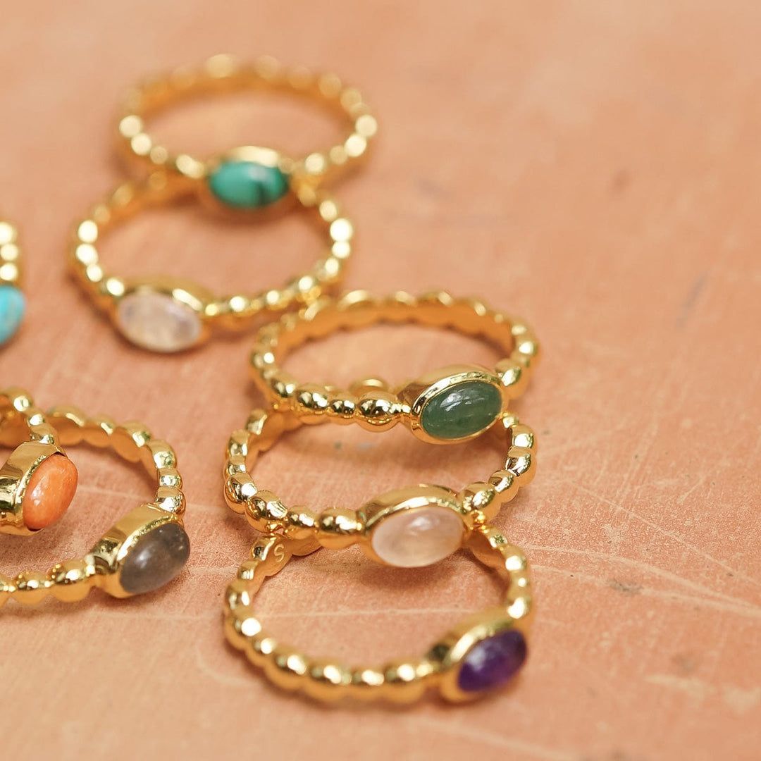 Daisy London Gold Healing Stone Ring - MococoDaisy LondonHR4003_GP_XS5056104134702Rings