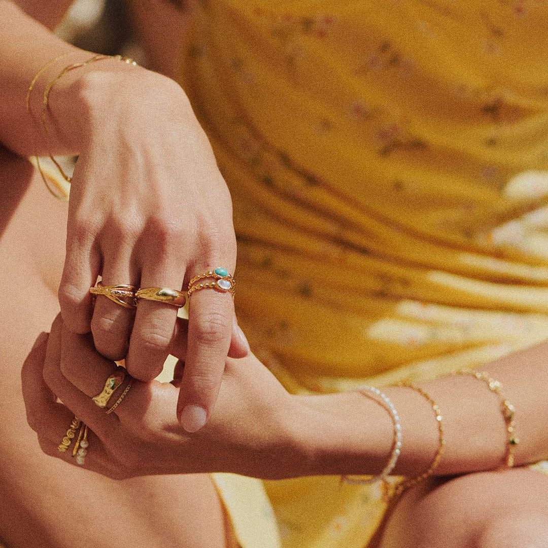 Daisy London Gold Healing Stone Ring - MococoDaisy LondonHR4003_GP_XS5056104134702Rings