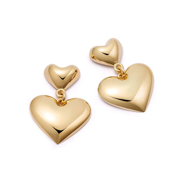 Daisy London Gold Heart Drop Earrings - MococoDaisy LondonHTE01_GP5056104126691Earrings