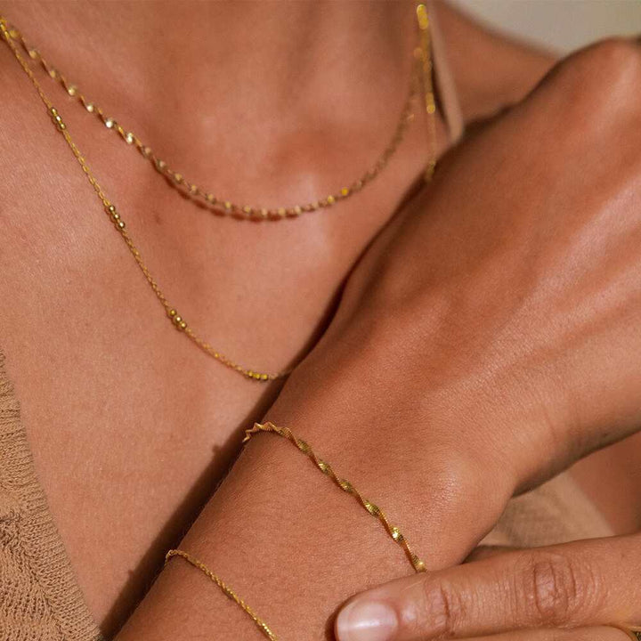 Daisy London Gold Helix Twisted Chain Layering Set - MococoDaisy LondonGSET197_GPJewellery Sets