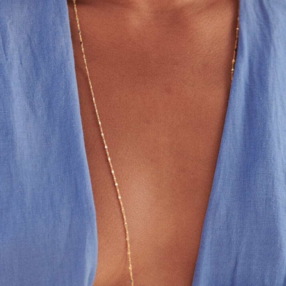 Daisy London Gold Long Tidal Twist Chain Necklace - MococoDaisy LondonSN20_GPNecklaces