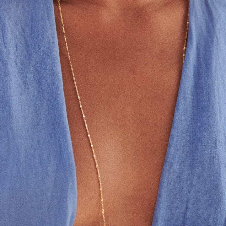 Daisy London Gold Long Tidal Twist Chain Necklace - MococoDaisy LondonSN20_GPNecklaces