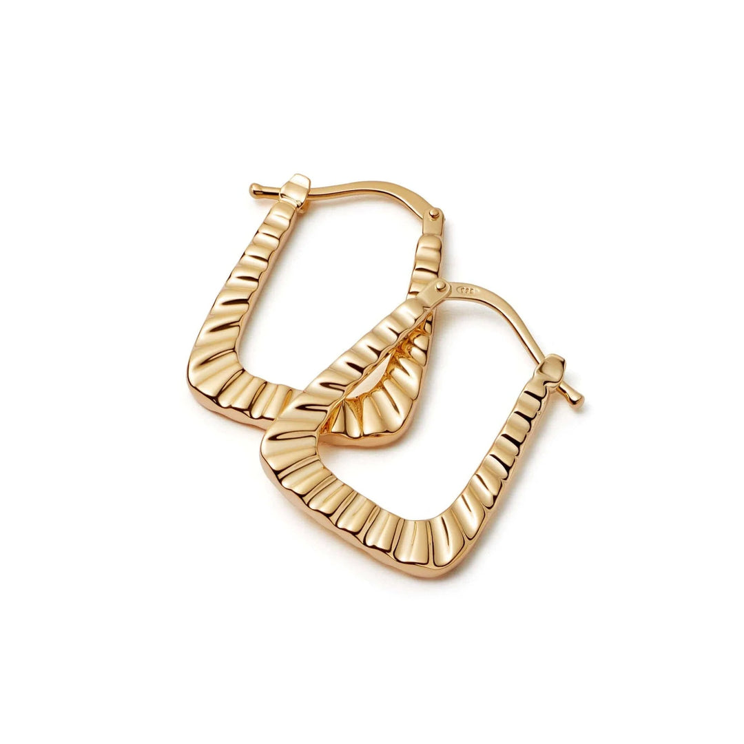 Daisy London Gold Maxi Striped Creole Hoop Earrings - MococoDaisy LondonE3109_GP5056104123980Earrings