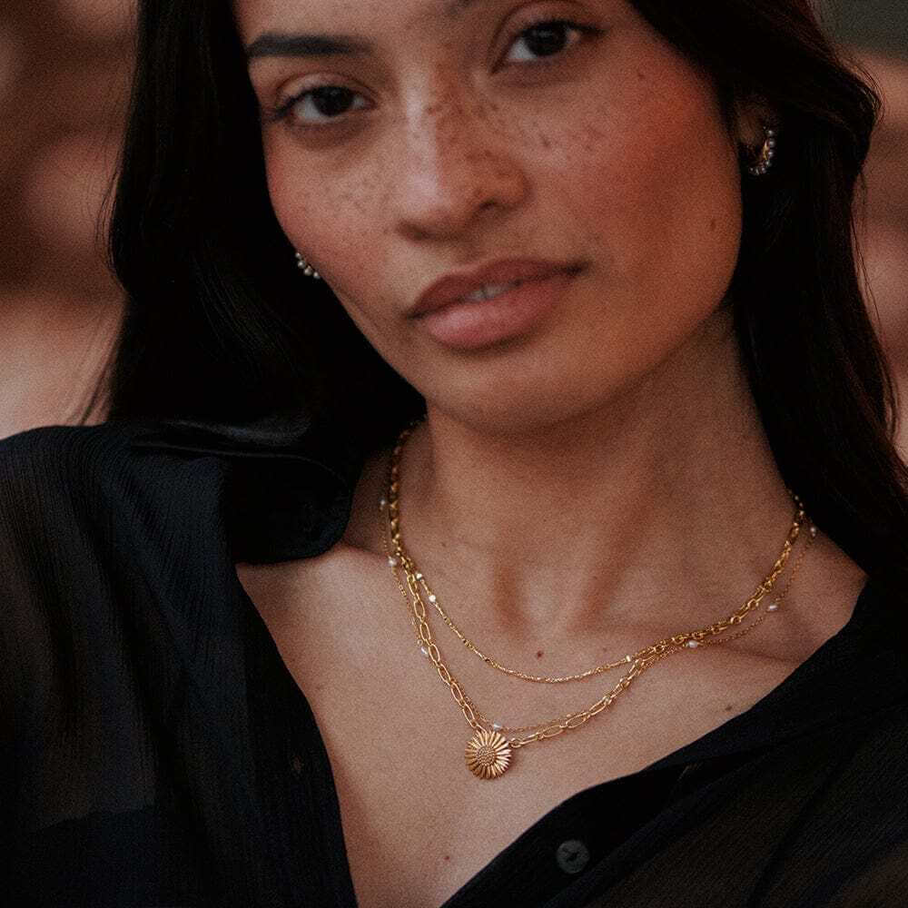 Daisy London Gold Michaelmas Daisy Necklace - MococoDaisy LondonN6122_GPNecklaces