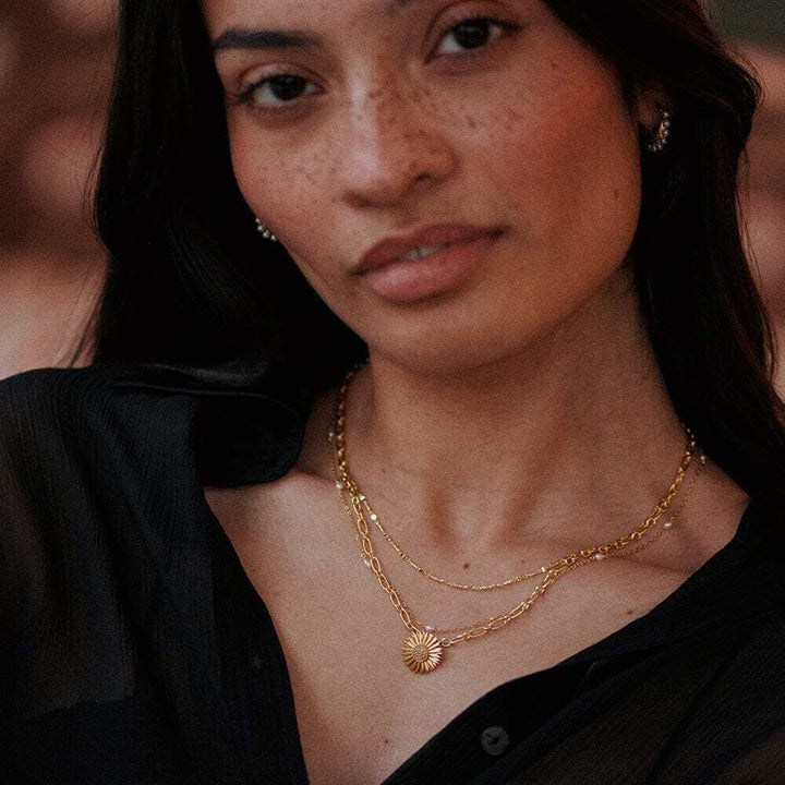 Daisy London Gold Michaelmas Daisy Necklace - MococoDaisy LondonN6122_GPNecklaces
