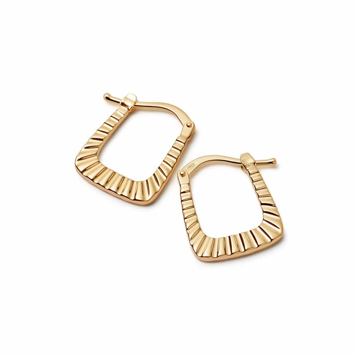 Daisy London Gold Midi Striped Creole Hoop Earrings - MococoDaisy LondonE3111_GP5056104124000Earrings
