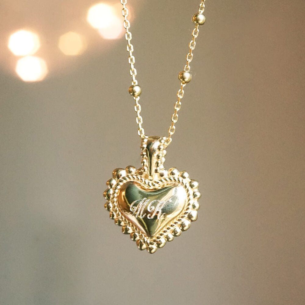 Daisy London Gold Mini Engravable Bobble Heart Necklace - MococoDaisy LondonHTN02_GPNecklaces
