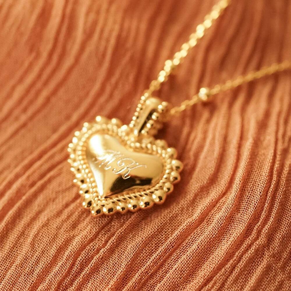 Daisy London Gold Mini Engravable Bobble Heart Necklace - MococoDaisy LondonHTN02_GPNecklaces
