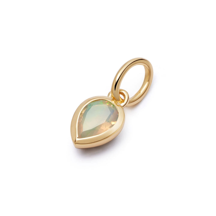 Daisy London Gold Opal October Birthstone Charm Necklace - MococoDaisy LondonBS22_GPNecklaces
