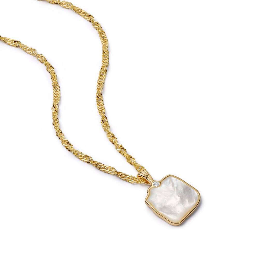 Daisy London Gold Organic Mother Of Pearl Necklace - MococoDaisy LondonSN18_GPNecklaces