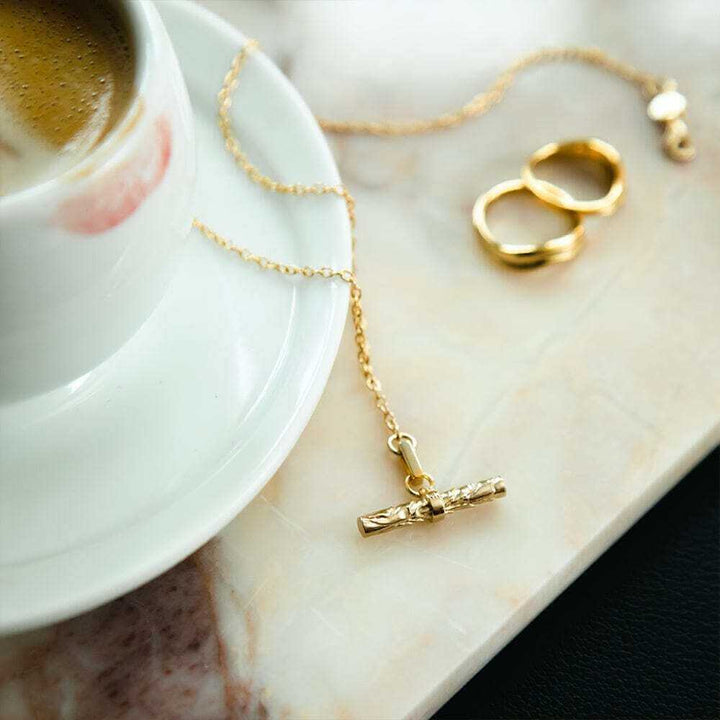 Daisy London Gold Oyster T Bar Necklace - MococoDaisy LondonTN02_GPNecklaces