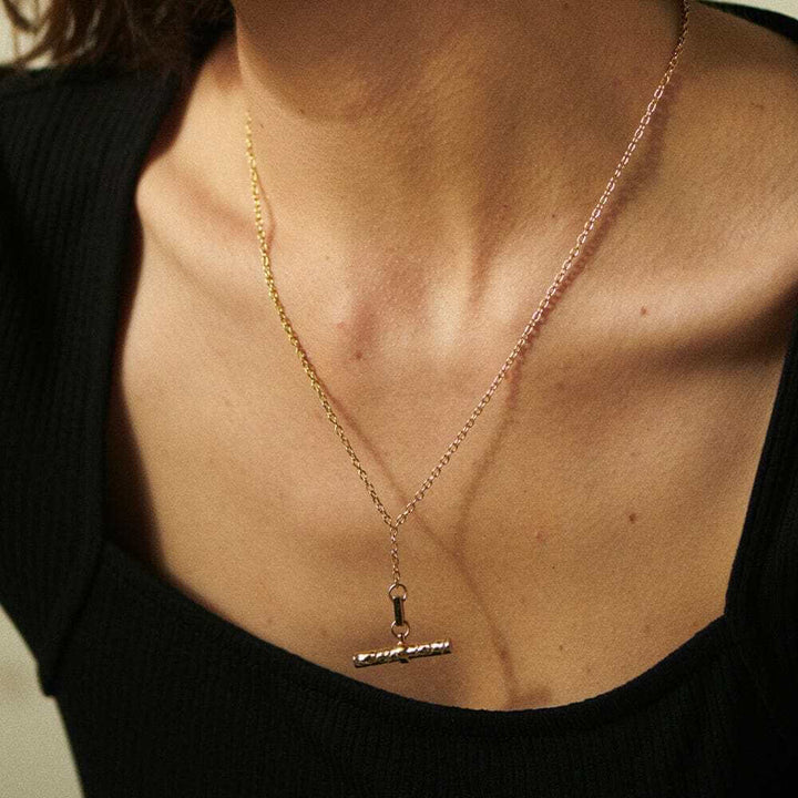 Daisy London Gold Oyster T Bar Necklace - MococoDaisy LondonTN02_GPNecklaces