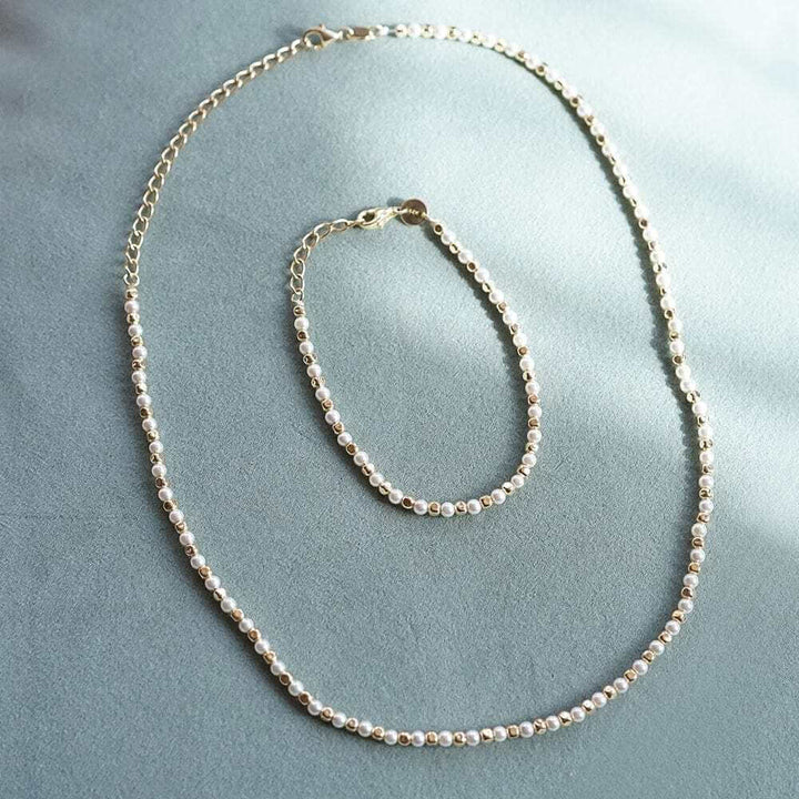 Daisy London Gold Pearl And Bead Necklace - MococoDaisy LondonBPN02_GP5056104132579Necklaces
