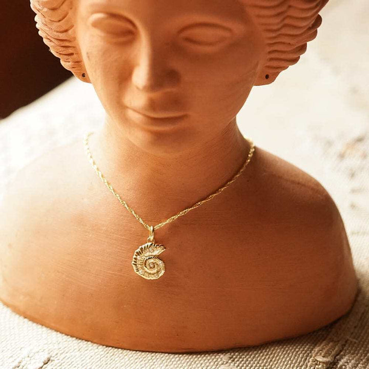 Daisy London Gold Pearl And Shell Pendant Necklace - MococoDaisy LondonSN19_GPCharms & Pendants
