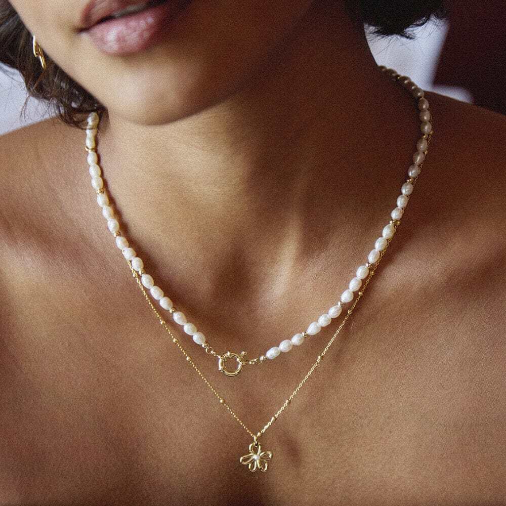 Daisy London Gold Pearl Beaded Necklace - MococoDaisy LondonBPN04_GPNecklaces