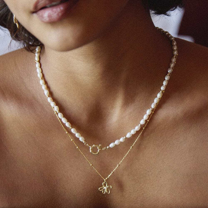 Daisy London Gold Pearl Beaded Necklace - MococoDaisy LondonBPN04_GPNecklaces