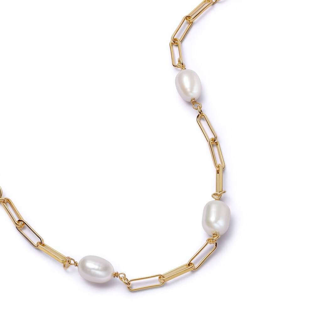 Daisy London Gold Pearl Chunky Chain Necklace - MococoDaisy LondonBPN05_GPNecklaces