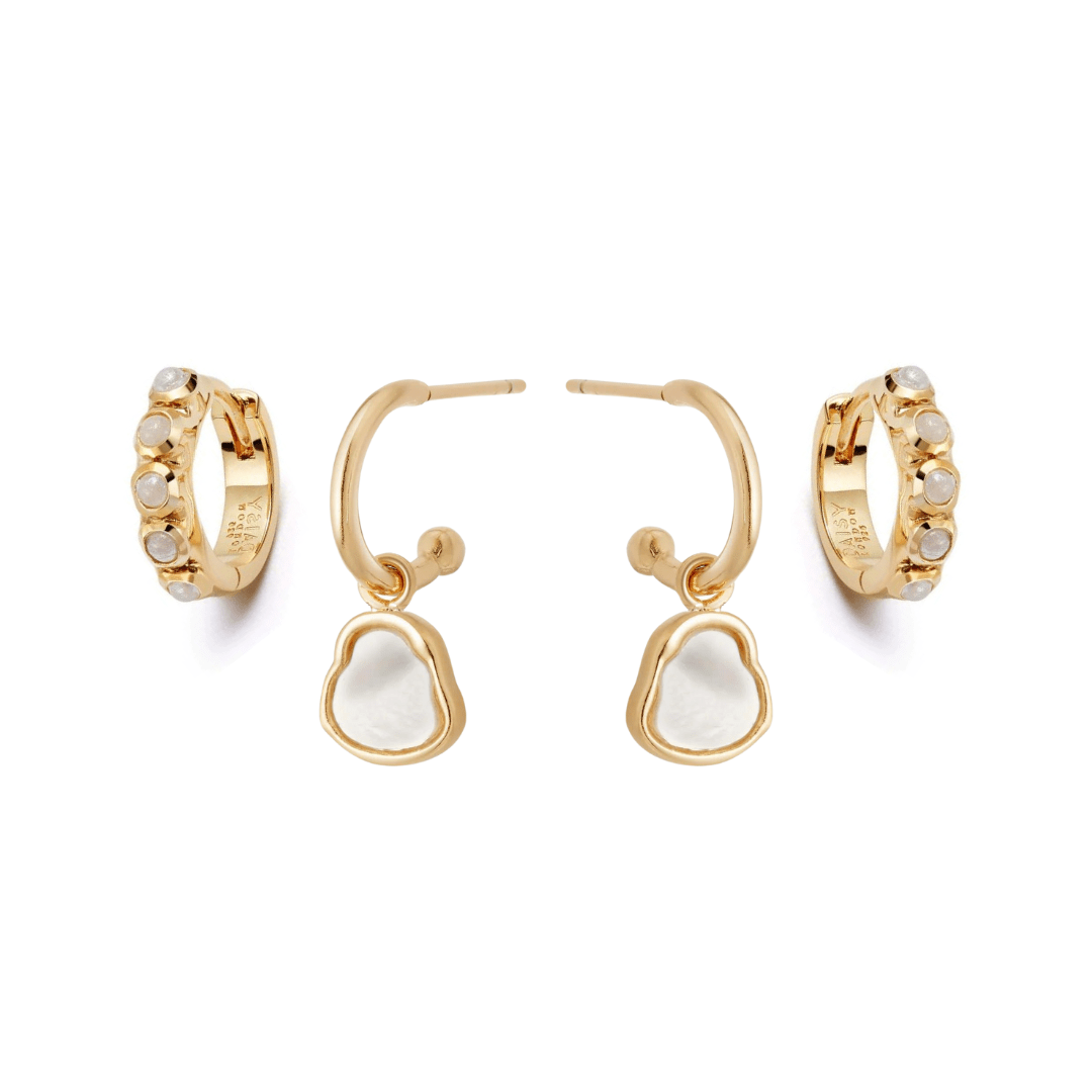 Daisy London Gold & Pearl Earring Set - MococoDaisy LondonEarrings