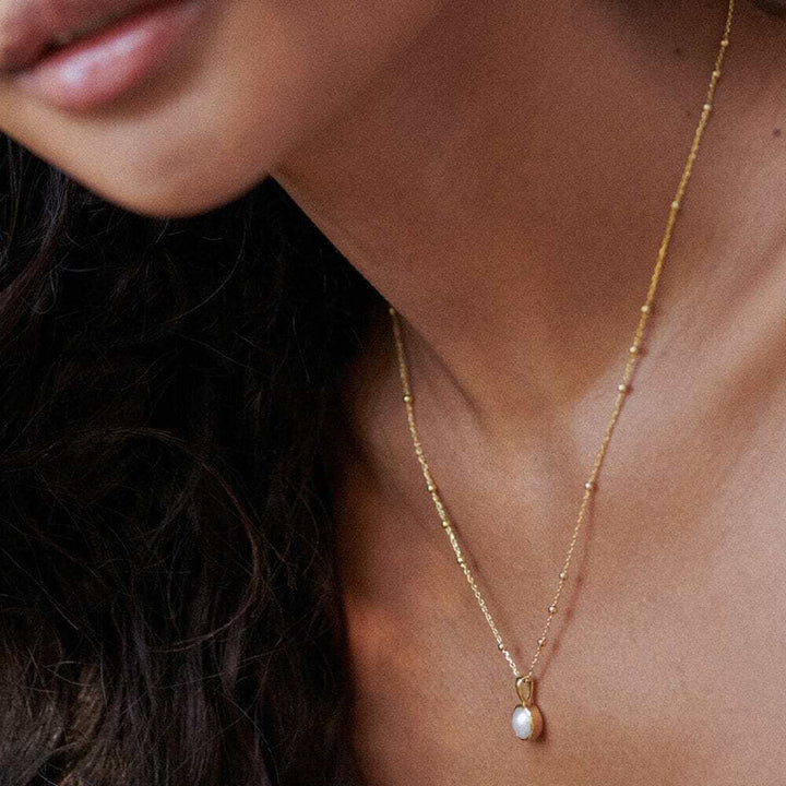 Daisy London Gold Pearl Healing Stone Necklace - MococoDaisy LondonASN02_GPNecklaces