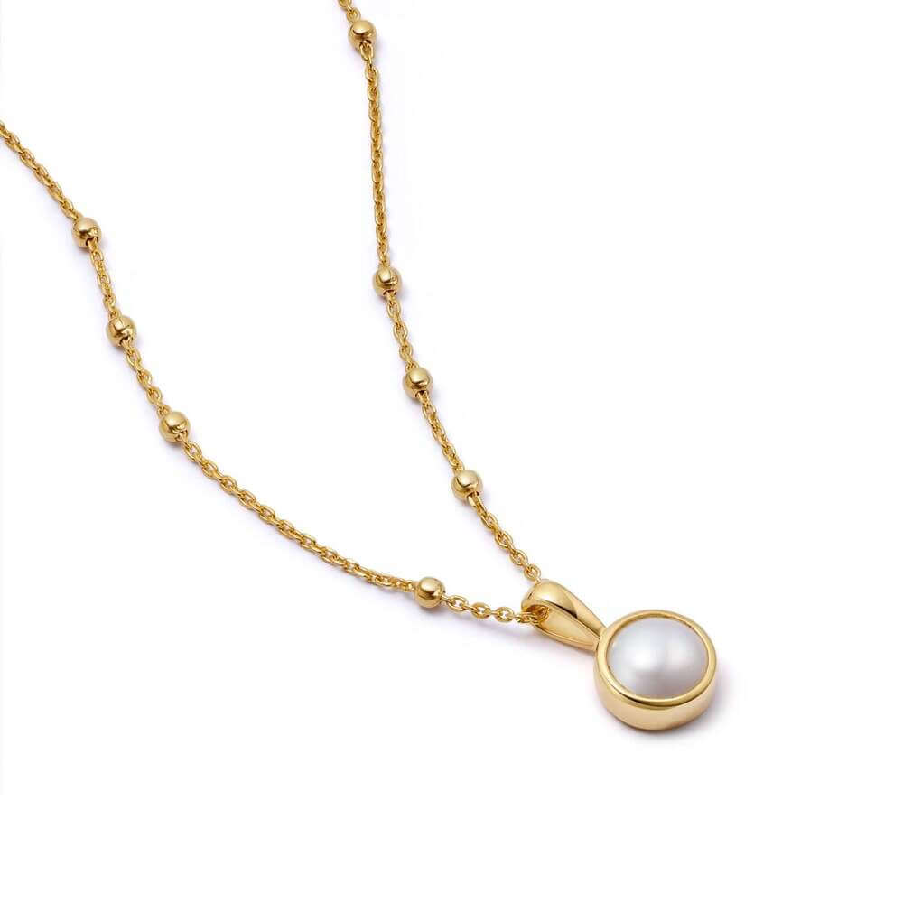 Daisy London Gold Pearl Healing Stone Necklace - MococoDaisy LondonASN02_GPNecklaces
