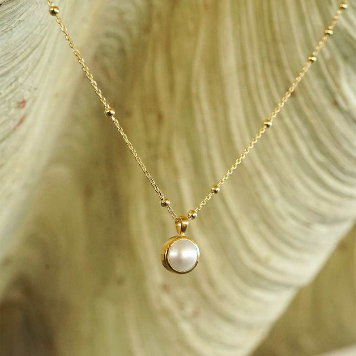 Daisy London Gold Pearl Healing Stone Necklace - MococoDaisy LondonASN02_GPNecklaces