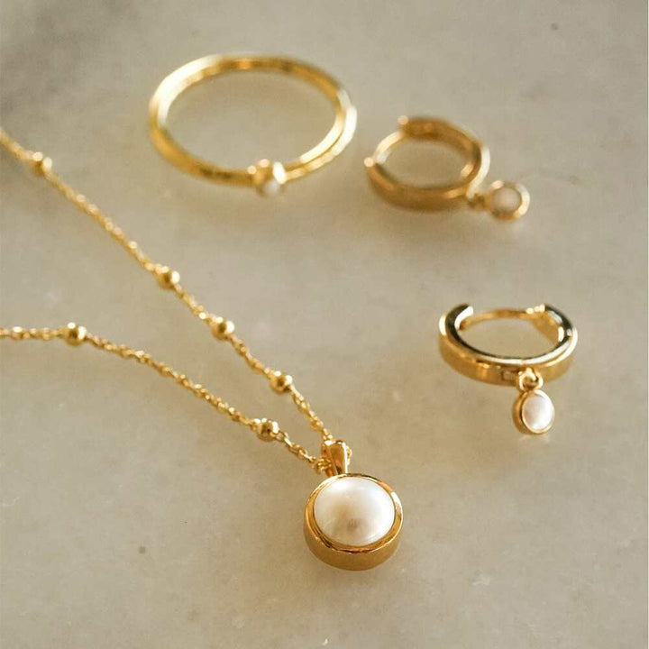 Daisy London Gold Pearl Healing Stone Necklace - MococoDaisy LondonASN02_GPNecklaces