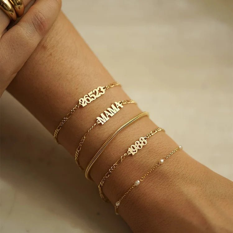 Daisy London Gold Personalised Date Bracelet - MococoDaisy LondonBRNP007_GPBracelets