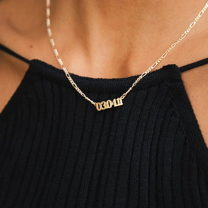 Daisy London Gold Personalised Date Necklace - MococoDaisy LondonNP007_GPNecklaces