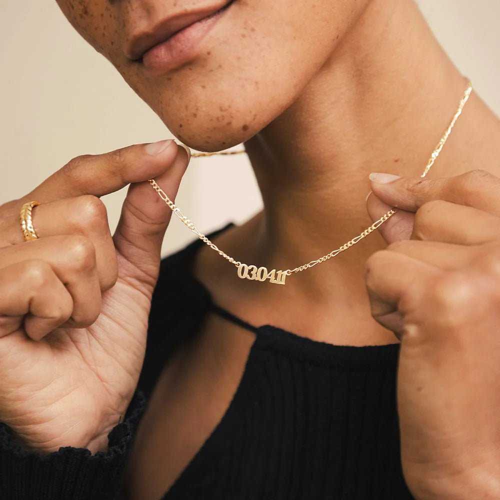 Daisy London Gold Personalised Date Necklace - MococoDaisy LondonNP007_GPNecklaces
