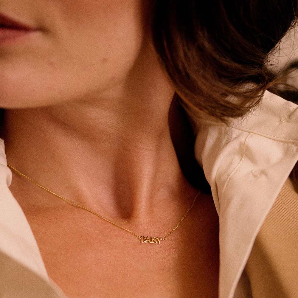 Daisy London Gold Personalised Name Necklace Additional Image - 5