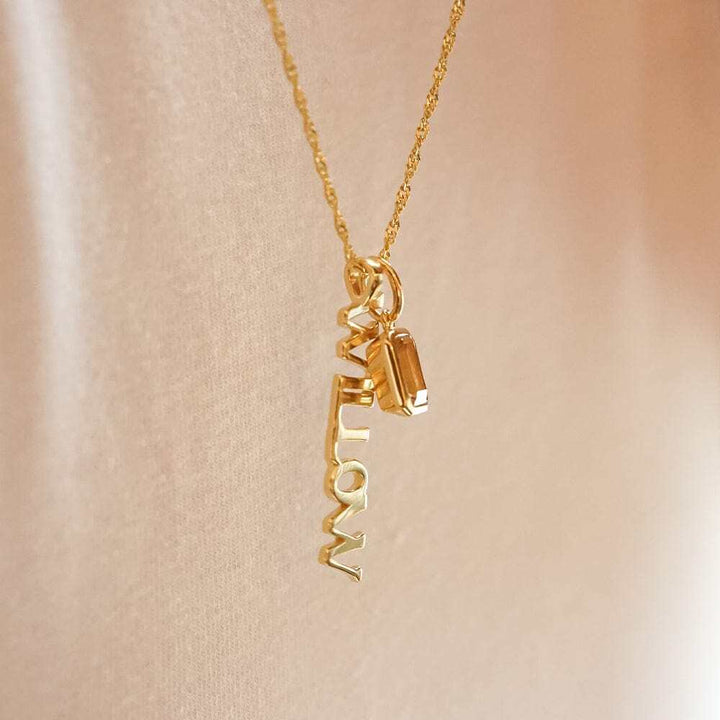 Daisy London Gold Personalised Pendant Name Necklace - MococoDaisy LondonNP011_GPCharms & Pendants