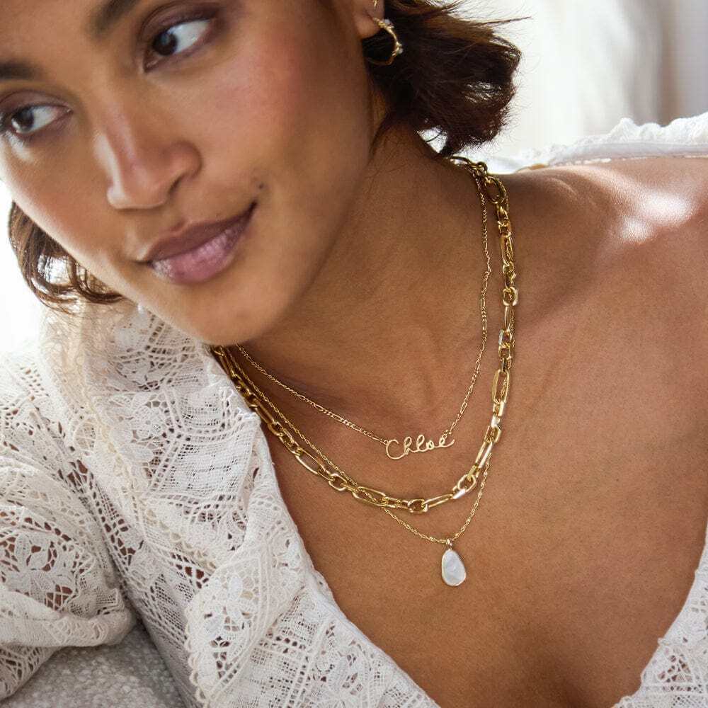 Daisy London Gold Personalised Script Name Necklace - MococoDaisy LondonNP009_GPNecklaces