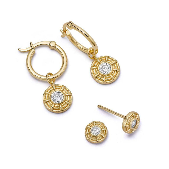 Daisy London Gold Plate Apollo Sparkle Earring Stack