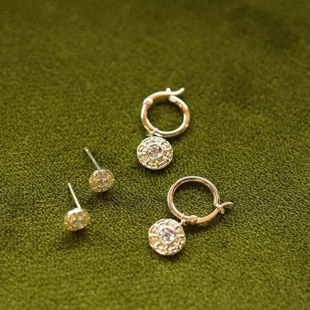 Daisy London Gold Plate Apollo Sparkle Earring Stack Additional Image - 1