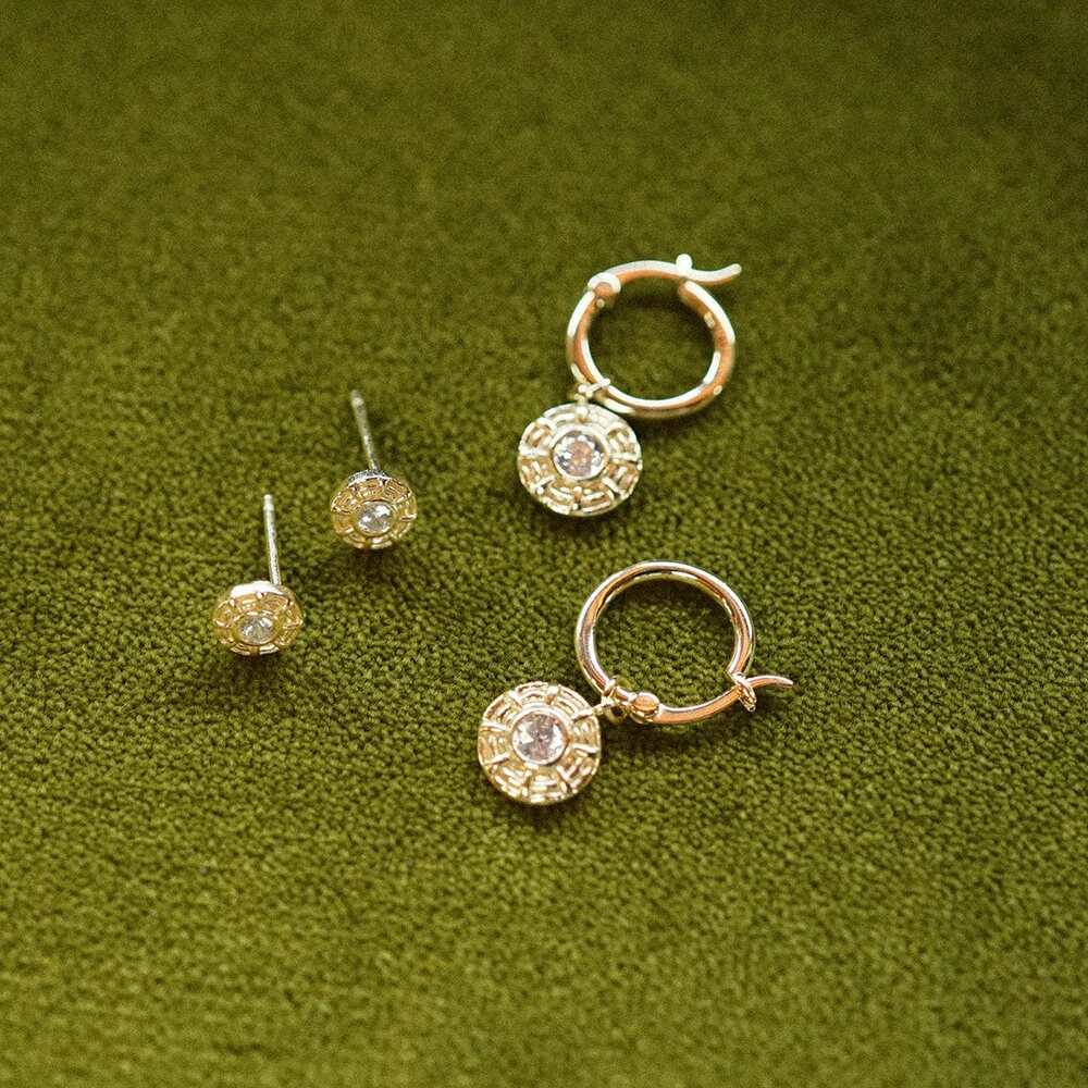 Daisy London Gold Plate Apollo Sparkle Earring Stack Additional Image - 5