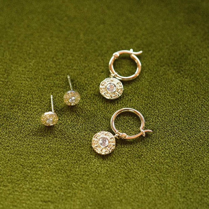 Daisy London Gold Plate Apollo Sparkle Earring Stack Additional Image - 5