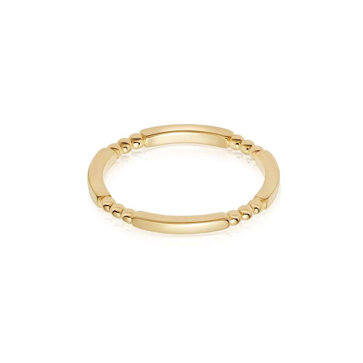Daisy London Gold Plate Bar &amp; Ball Stacking Ring