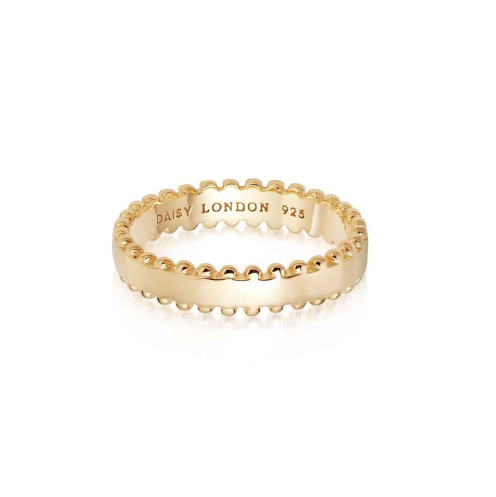 Daisy London Gold Plate Beaded Band Ring