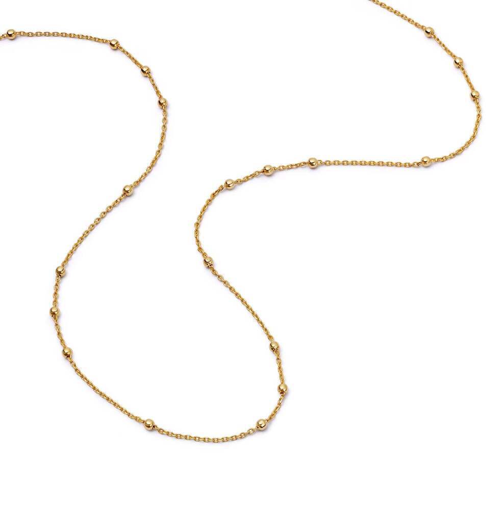 Daisy London Gold Plate Beaded Layering Chain Necklace